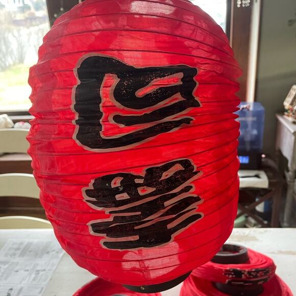 Japanese Red Silk Hanging Sushi Bar Lanterns Ramen Talk Sushi To Me Party Decor - Picture 12 of 14